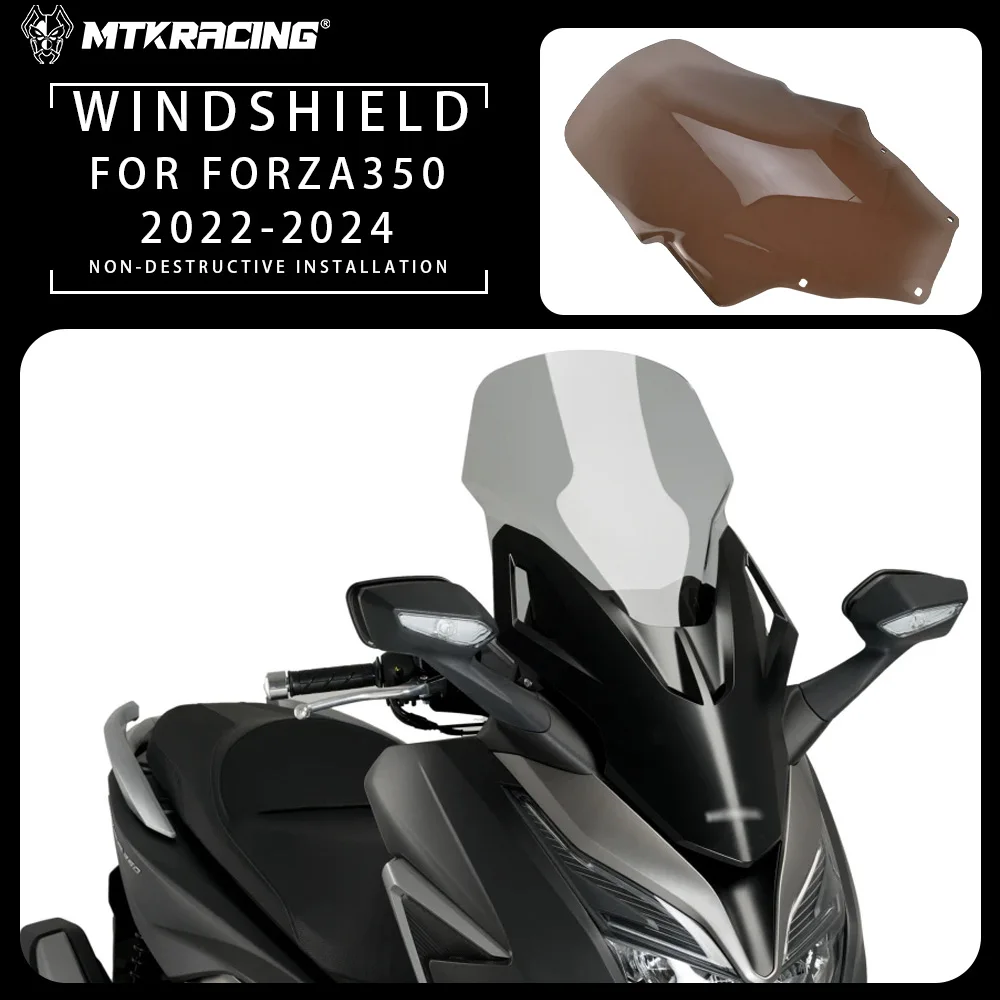 

For HONDA FORZA350 2022-2024 Motorcycle Accessories Screen Windshield Fairing Windscreen Baffle Wind Deflectors