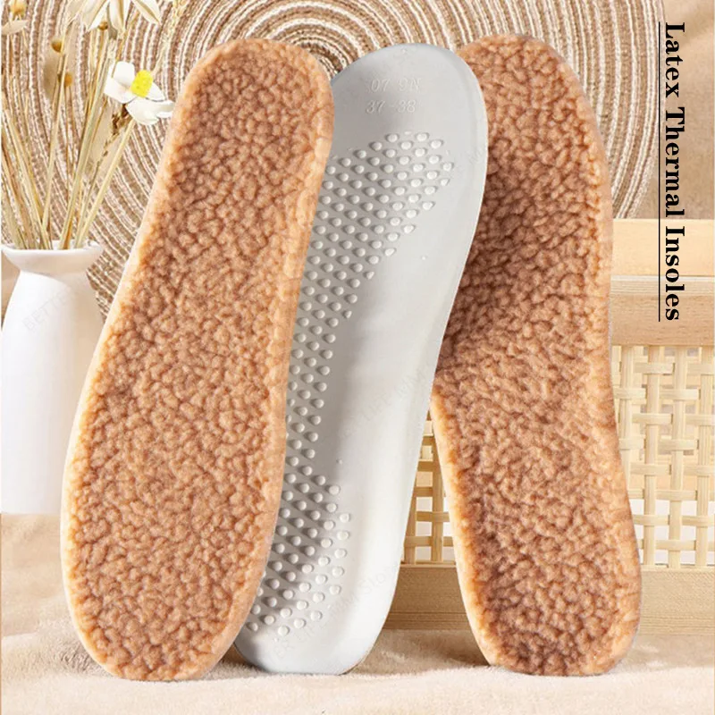 

Winter Warm Heated Insoles For Shoes Thicken Plush Breathable Thermal Insoles For Man Women Boots Sports Self-heating Shoes Pads