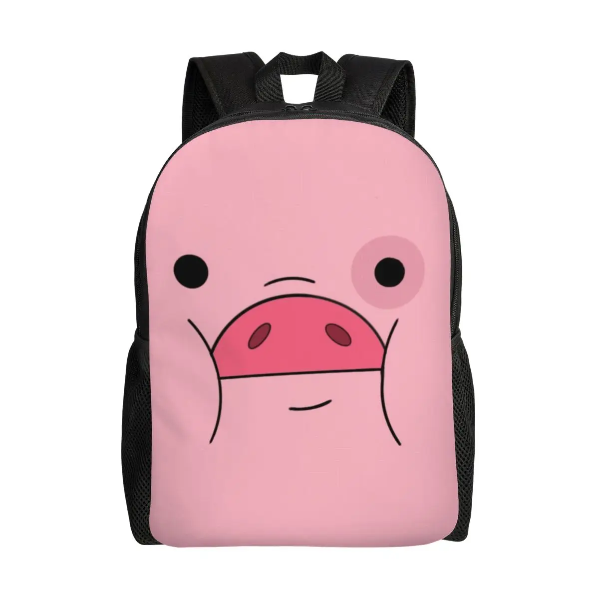 

Custom Cute Fat Pig Face Laptop Backpack Men Women Casual Bookbag for School College Students Animal Piggy Lover Bag