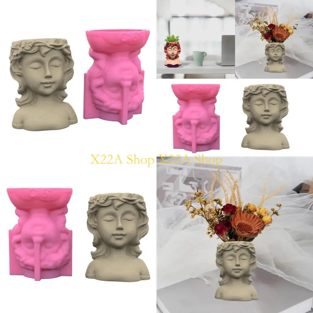 

Уникальный DIY Силиконовый Богиня Цветочный горшок для хранения ящика для сочных растений декор