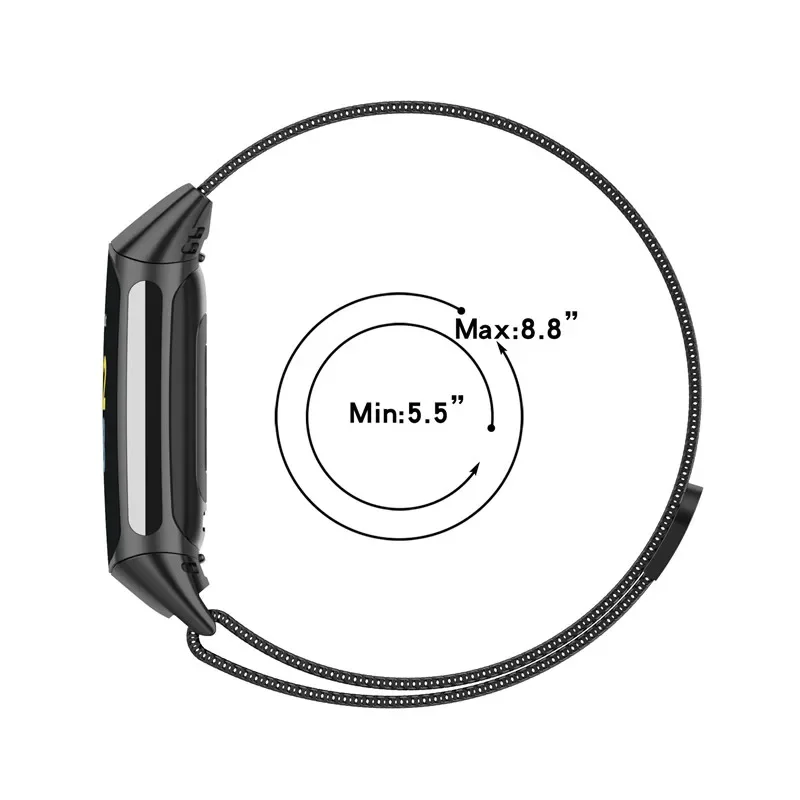 Cinturini in acciaio inossidabile per Fitbit Charge 5 6 Smart Wacth Magnetic Loop Mesh bracciale cinturino da polso Correa per Fit bit Charge 5 6