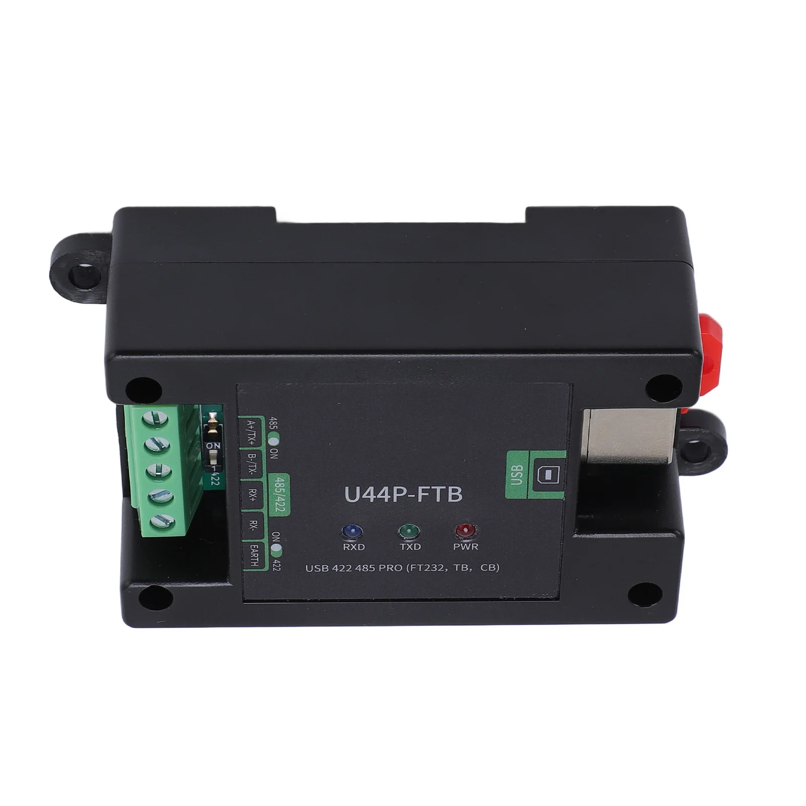 USB 422 485 PRO Module with Rail Serial Port Converter Module with DB9 Male Connector USB B Interface