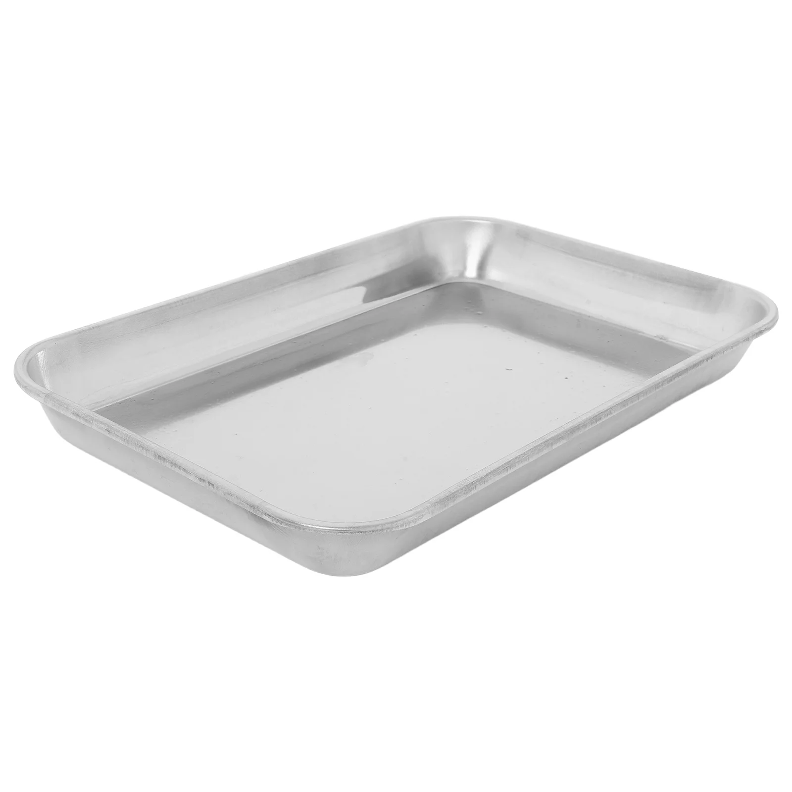 

Stainless Steel Flat Bottom Laboratory Tray Rectangular Metal Tray for Chemical Experimental Sample Storage Medical Use Baking
