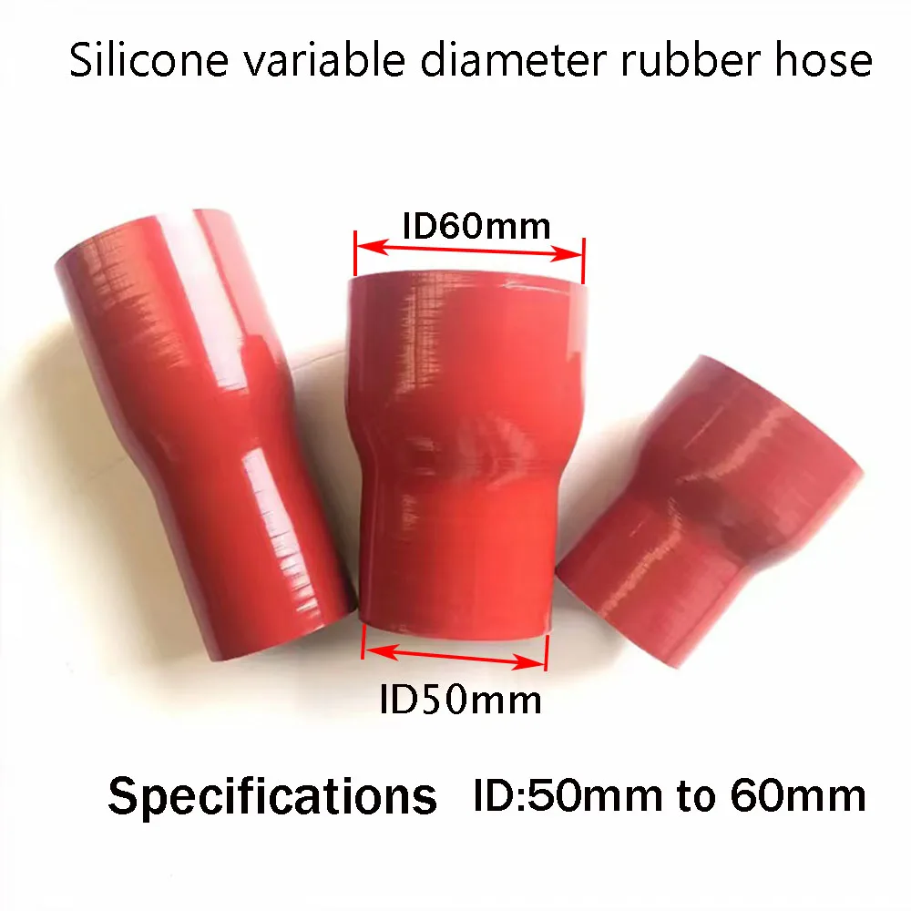 Silicone Variable Diameter Rubber Hose Big And Small Head Complete Specifications, Soft Materials Red High Temperature Resistan