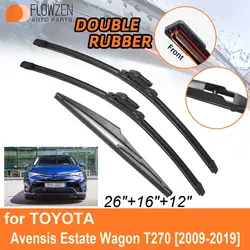 Double Rubber Car Wiper Blades for TOYOTA Avensis Estate Wagon T270 2009-2019 Rear Blades Accessories 2015 2016 2017 2018 2019