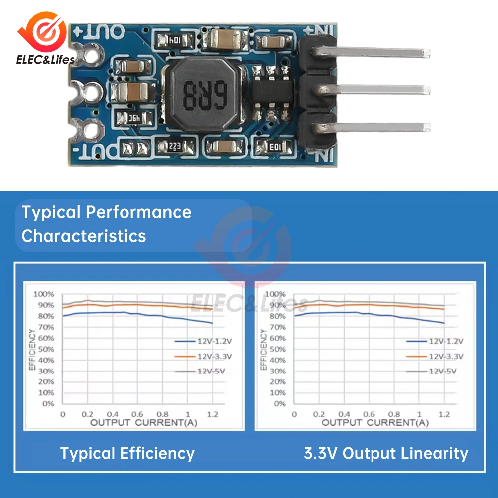 1.2A DC-DC Buck Step Down Converter Board Module 6-40V to 5V 13-40V to 12V DC DC Voltage Regulator PCB Board Power Buck Module