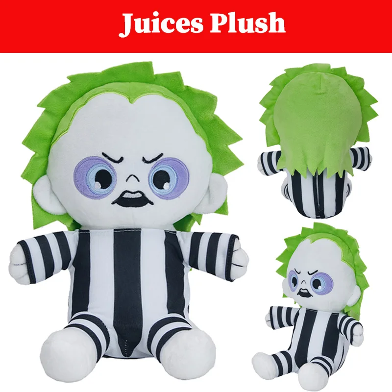 Juices Plush Cosplay Beettle Striped Suit Plush Stuffed Animals Plushes Horror Figures Halloween Home Decor Kids Birthday Gift