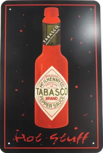 collectible tin signs Tabasco Pepper Sauce Hot Stuff metal tin sign