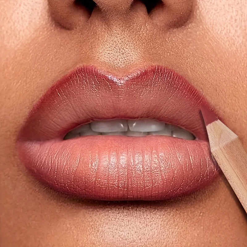 Matita per labbra opaca, tonalità nude, formula liscia impermeabile a lunga durata per un contorno labbra preciso e una finitura morbida e lucida