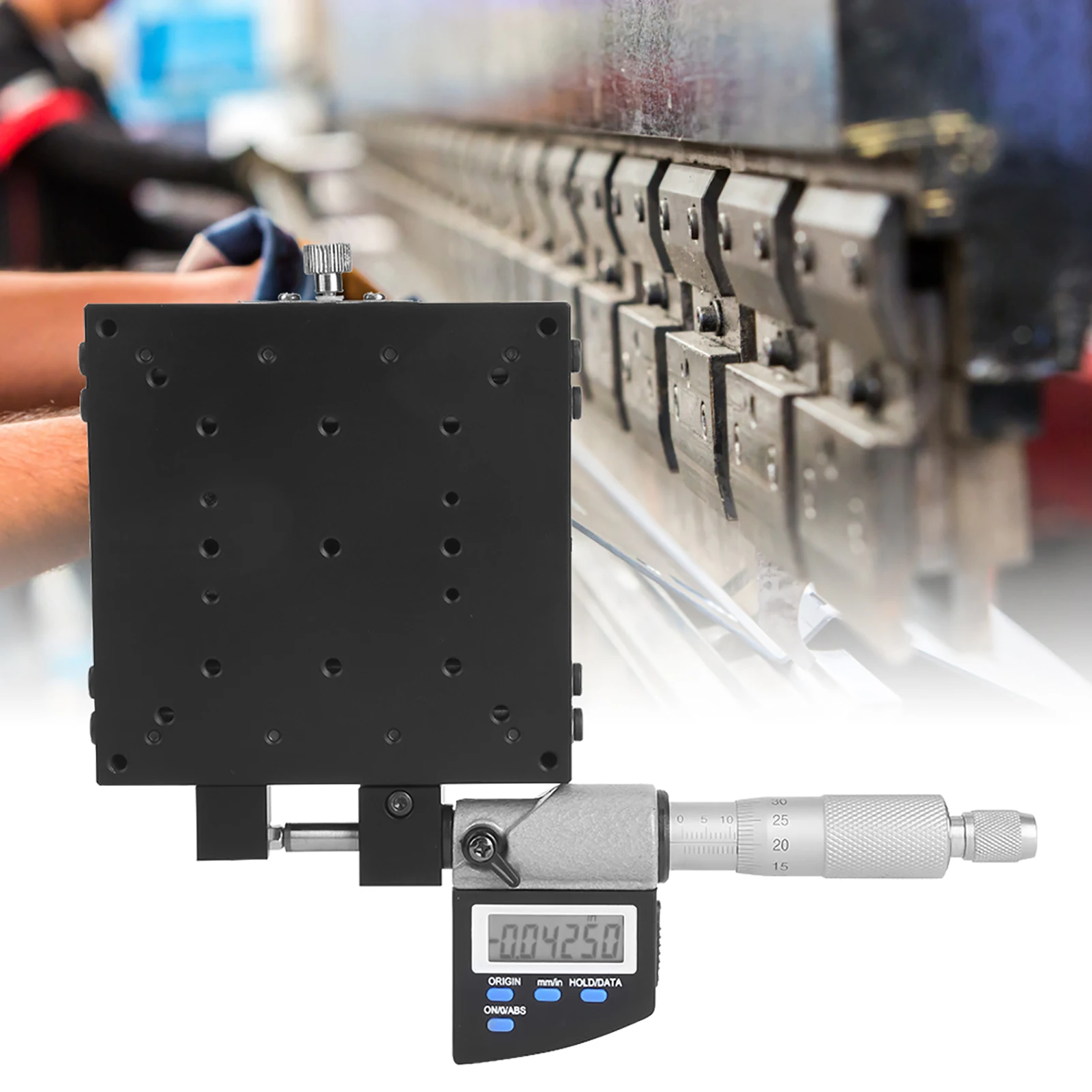 Micrómetro de etapa de traducción lineal SEMX100-AS, micrómetro de escenario con pantalla Digital de 100x100mm y 0,001mm