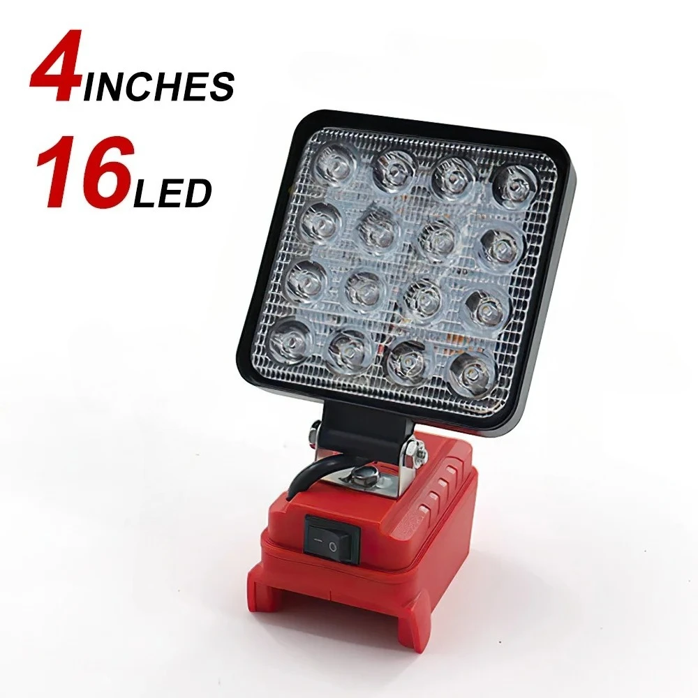 Портативная светодиодная лампа, рабочий свет для Milwaukee 18 В M18, аккумулятор, аварийный прожектор, фонарик для кемпинга, ручной беспроводной светодиодный фонарик