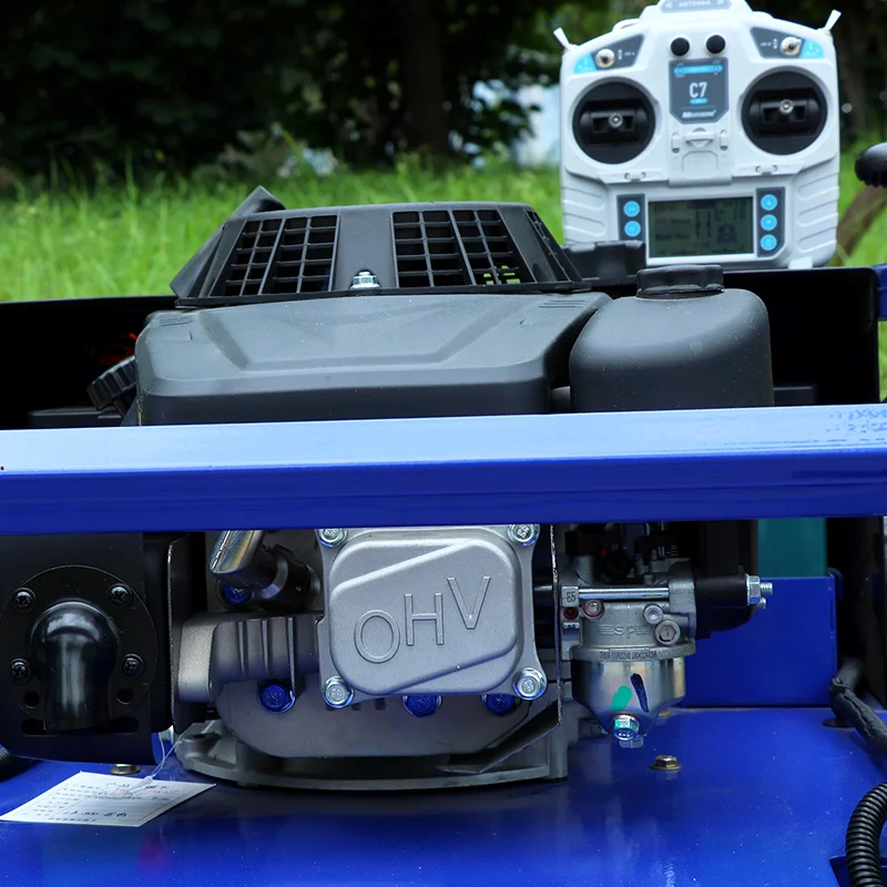 تخصيص الذكية التحكم عن بعد جزازة العشب ذات العجلات تصميم جديد 9 HP روبوت آلة قطع العشب روبوت التحكم عن بعد الصناعي #5