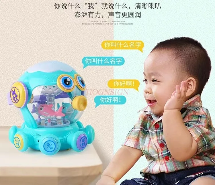 Juguete para niños, tambor de palmas de mano, educación temprana, poliedro, rompecabezas multifuncional, regalo para bebé, tambor de palmas de pulpo