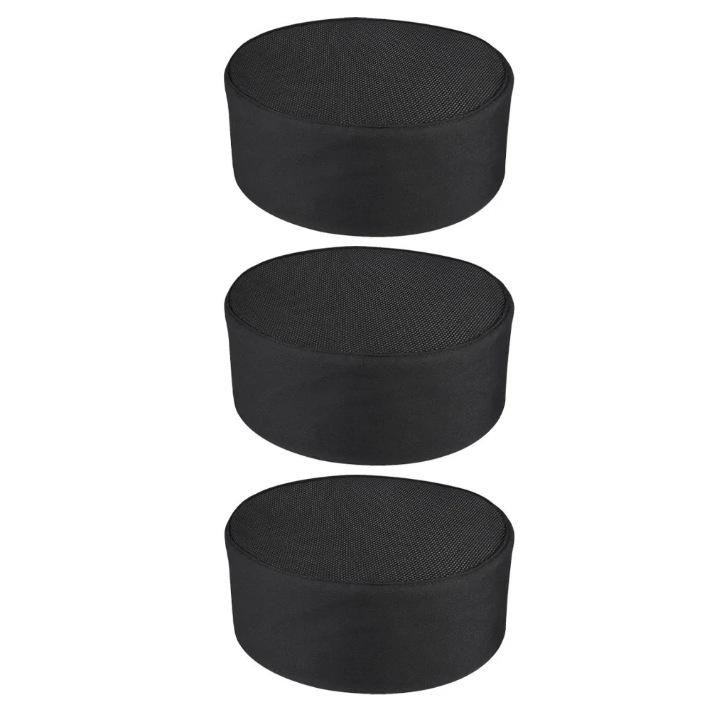 3pcs Chef Hat Cooking Durable Chef Hat Cotton Kitchen Cap Adjustable Breathable Unisex Durable Men Women Work Uniform