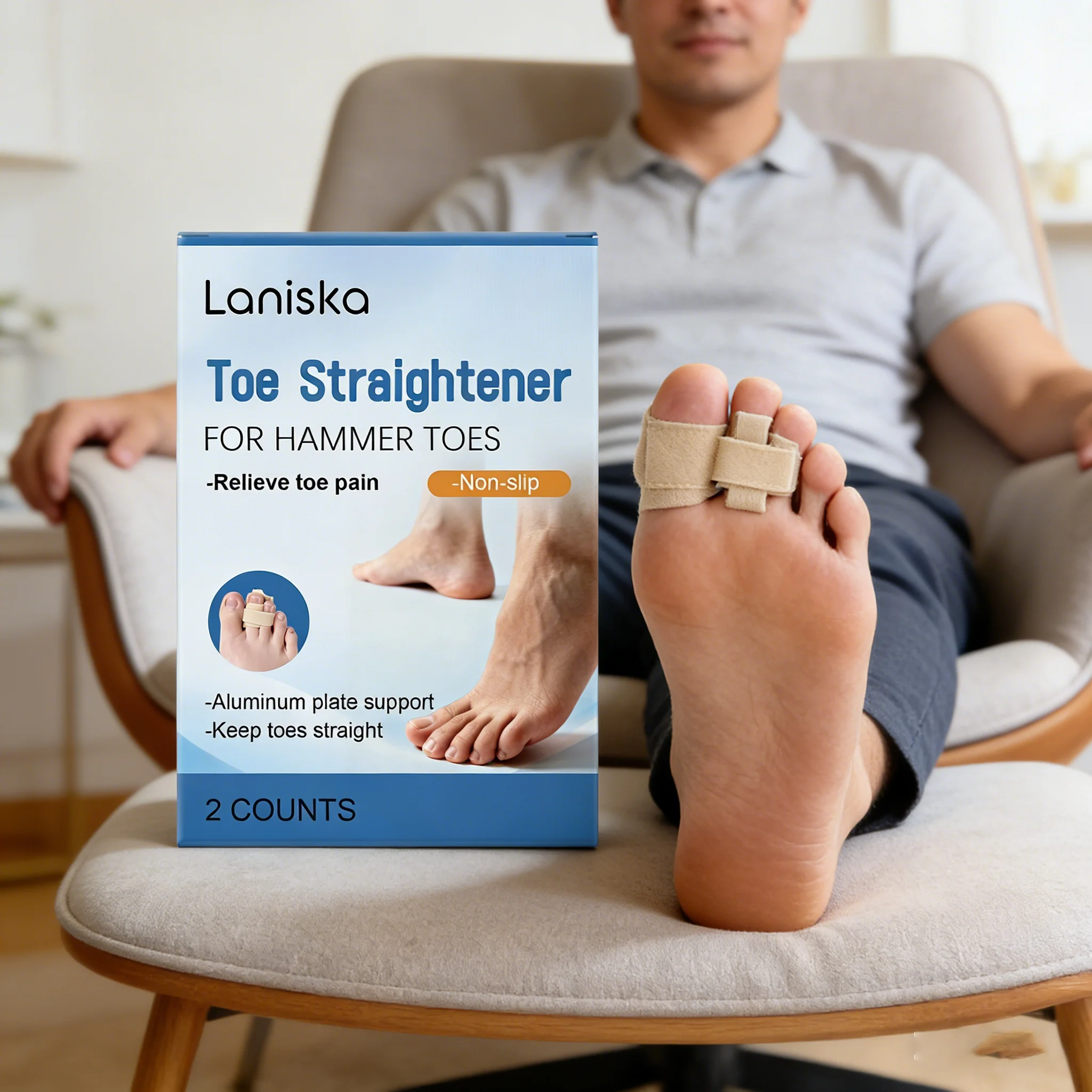 Toe Splint Straightener Hammer Toe Corrector Crooked Toe Claw Toe Stabilizer Sport Bunion Pad Toe Spacer Set Bunion Corrector