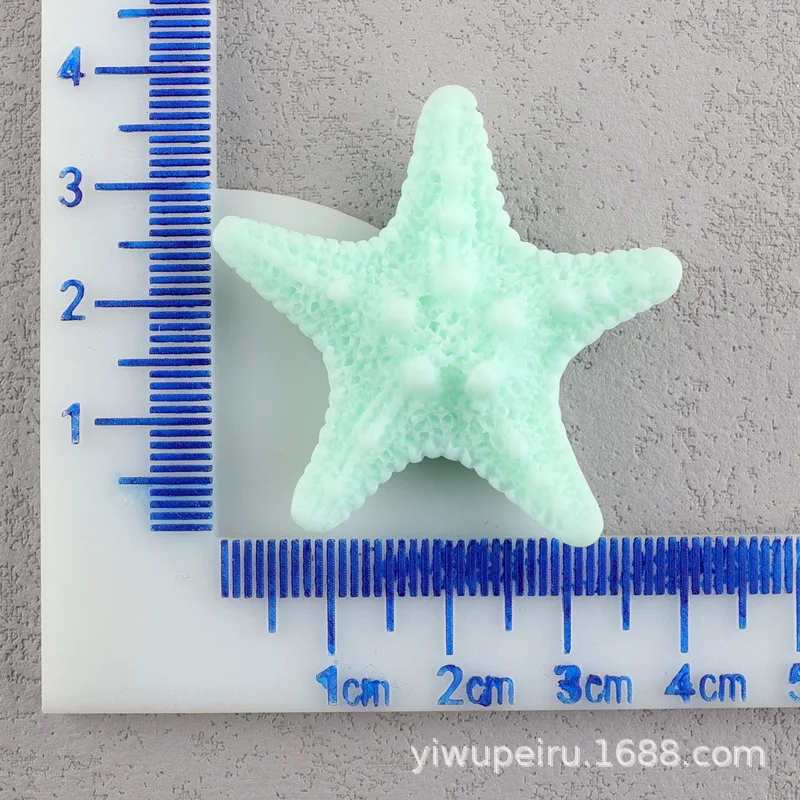 10 Uds. De dijes de decoración de resina de estrella de mar de dibujos animados Kawaii de verano, funda de teléfono basura Diy, piezas de caja de almacenamiento Hiarpin, llaveros colgantes