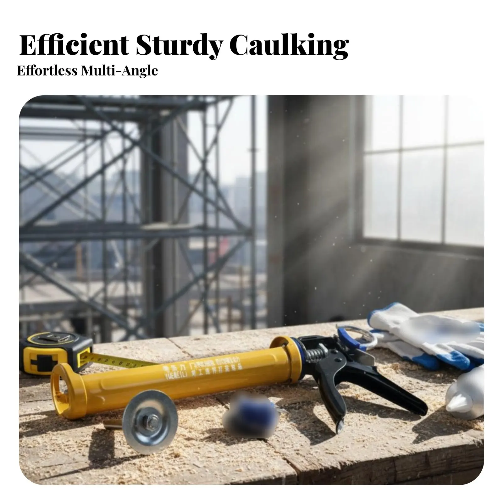

Caulking Labor-Saving Silicone Sturdy Duty Long-Lasting Construction for DIY Hobbyists, Home Repair, Window Installation