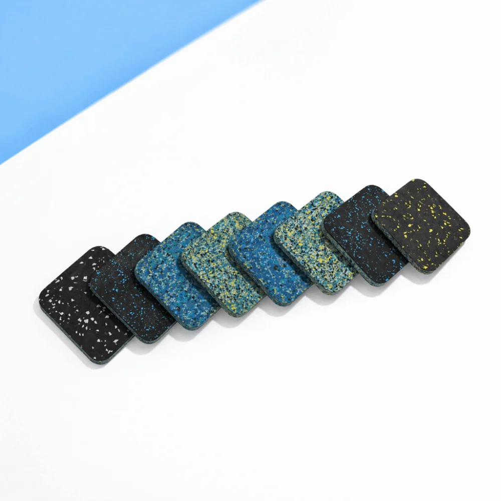 8pcs Two-Layer Composite Treadmill Mats Anti-Slip Noise Reduction Anti Vibration Pads Prevent Vibration High Density