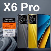 Global version X6 Pro Smartphone  24GB+2TB 7.3''inches  Android 14 7000mAh 4G/5G Networks Snapdragon 8 Gen 3 50MP+108MP