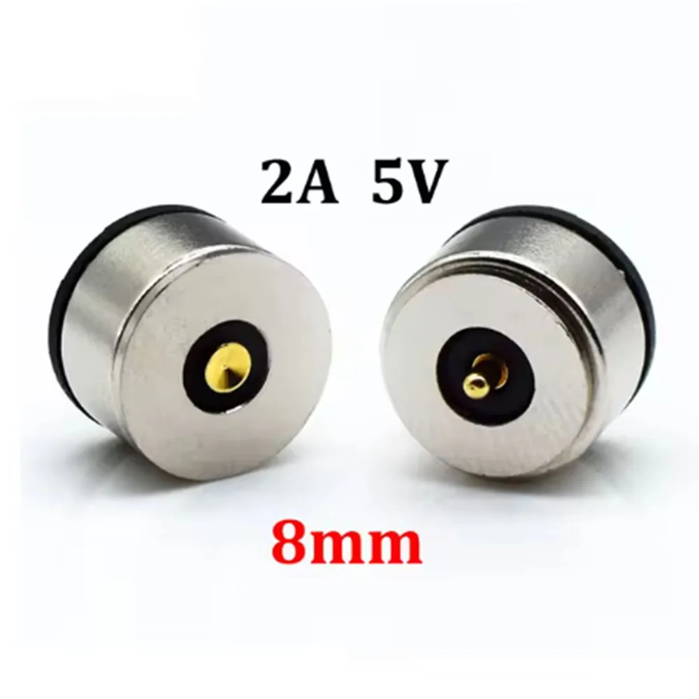 1Pair Spring-Loaded Magnetic Pogo Pin Connector 2Pin Male Female 10A 2A 5V DC Power Charge Probe Magnet Charging Connector