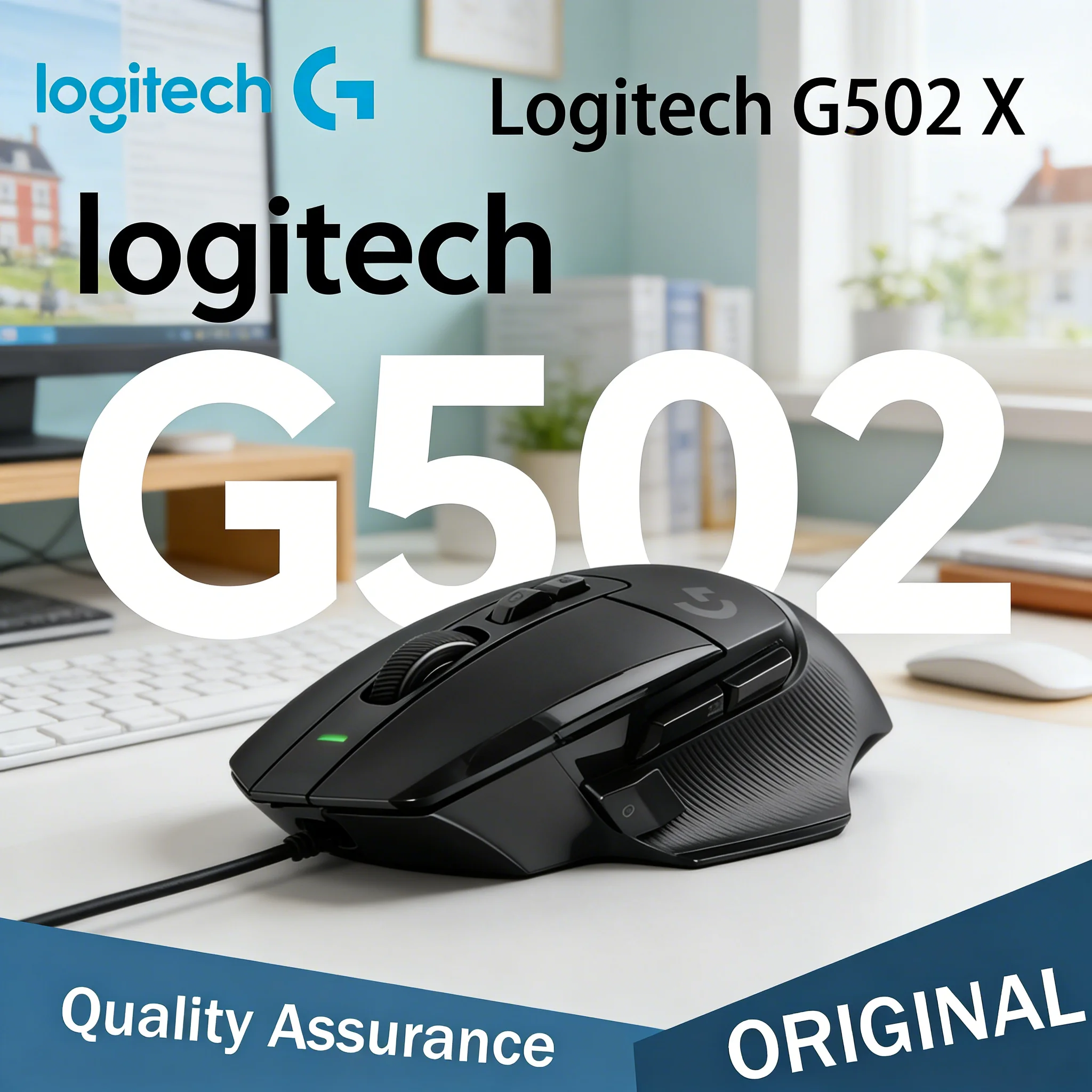

Игровая мышь Logitech G502 с функцией зарядки, двойным режимом подключения для офиса и игр, разработана для дизайнеров и геймеров