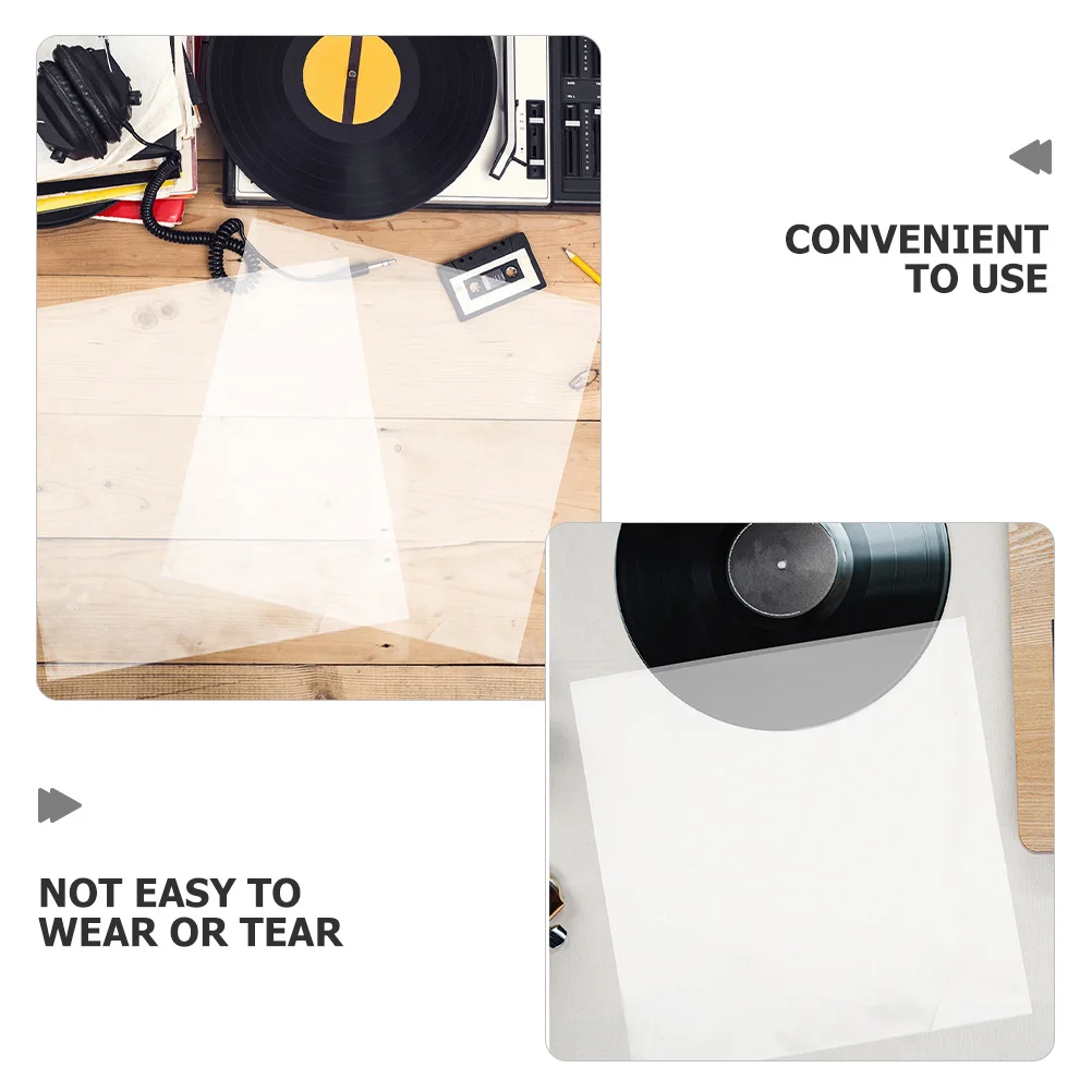 

60Pcs Vinyl Record Outer Sleeves Fine Workmanship Sturdy Storage Album Protector Vinyl Record Outer Sleeves Album Sleeve