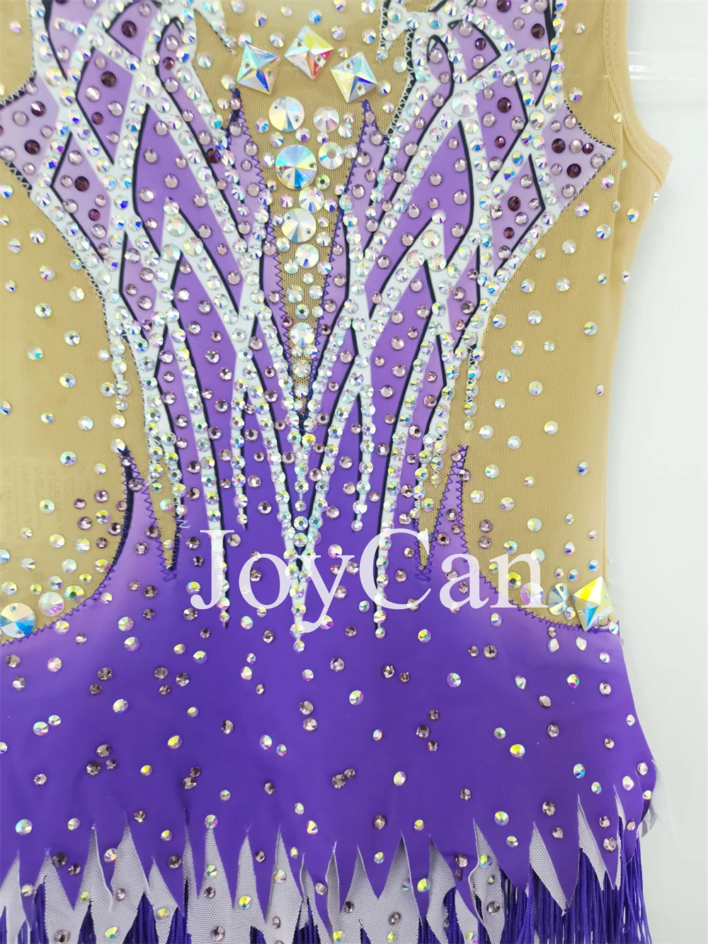 JoyCan Rhthmic Gymnastics Leotards Girls Women Purple Spandex Elegancki strój do tańca na zawody