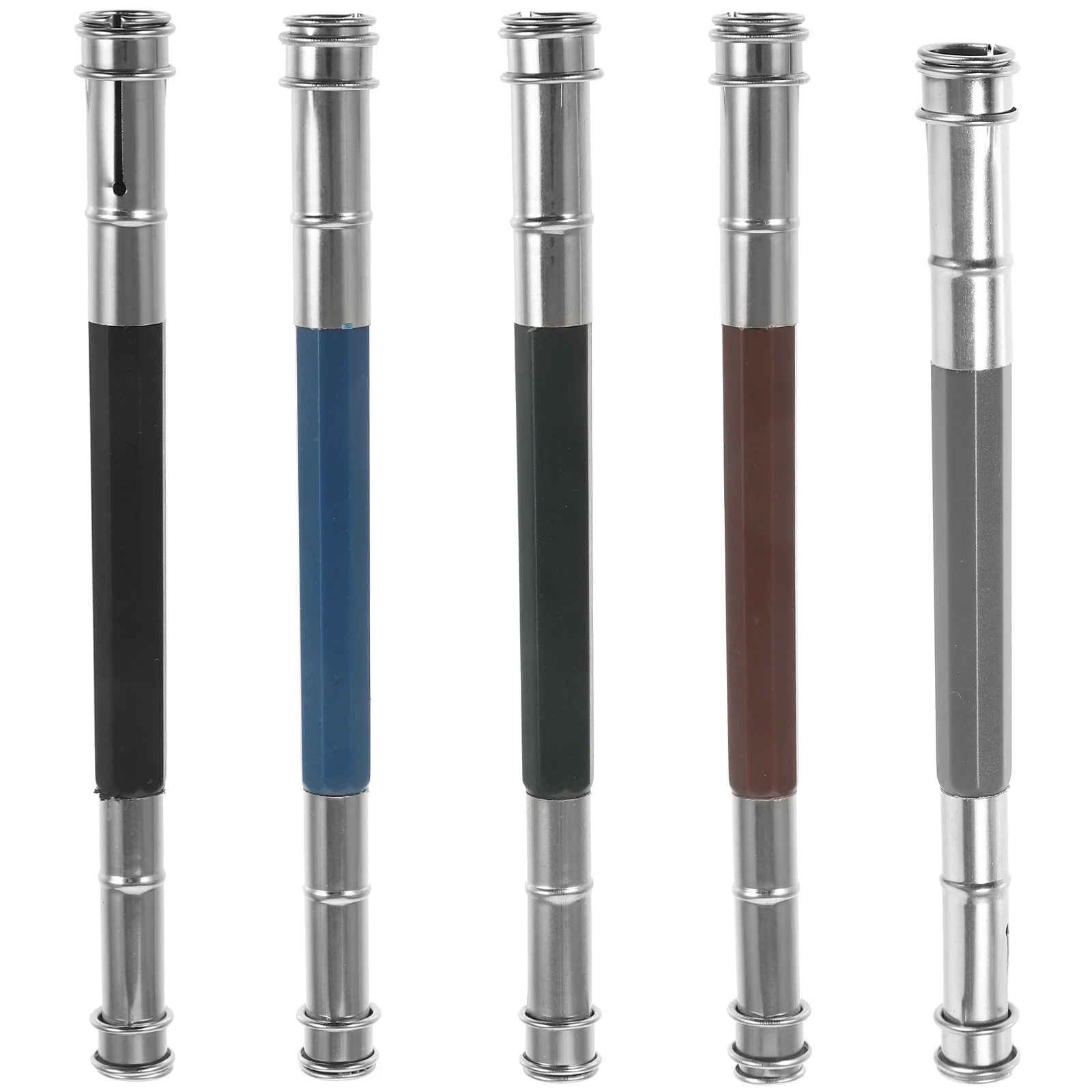 

5 шт. металлические удлинители для карандашей, износостойкие эскизные цветные держатели для карандашей, удлинение художественного инструмента, удлинение карандашей