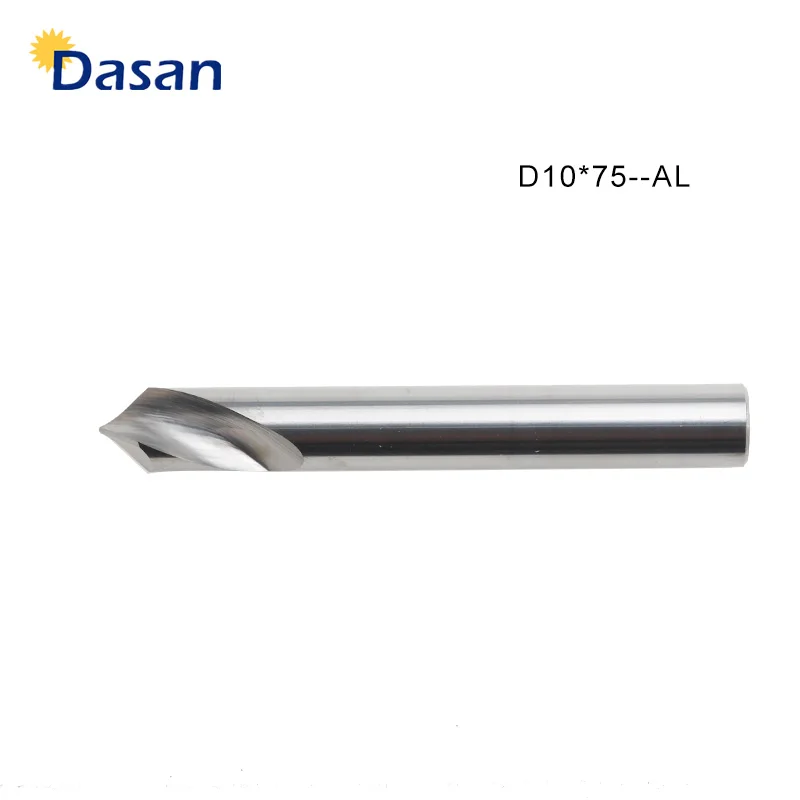 1pcs chamfering 10 มม.คาร์ไบด์ chamfering เครื่องตัด Chamfer D10 * 75L จุดเจาะตำแหน่ง center สำหรับเหล็ก