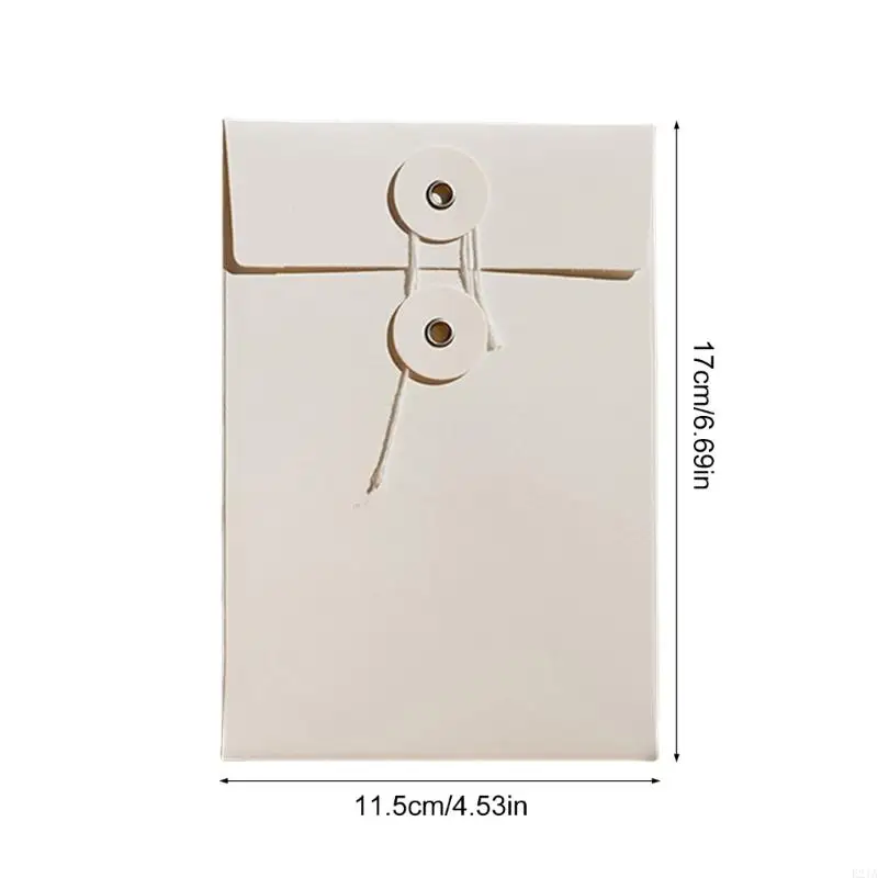 20pcs/conjunto papel envelope papel vintage envelope bolso com botão fechamento string
