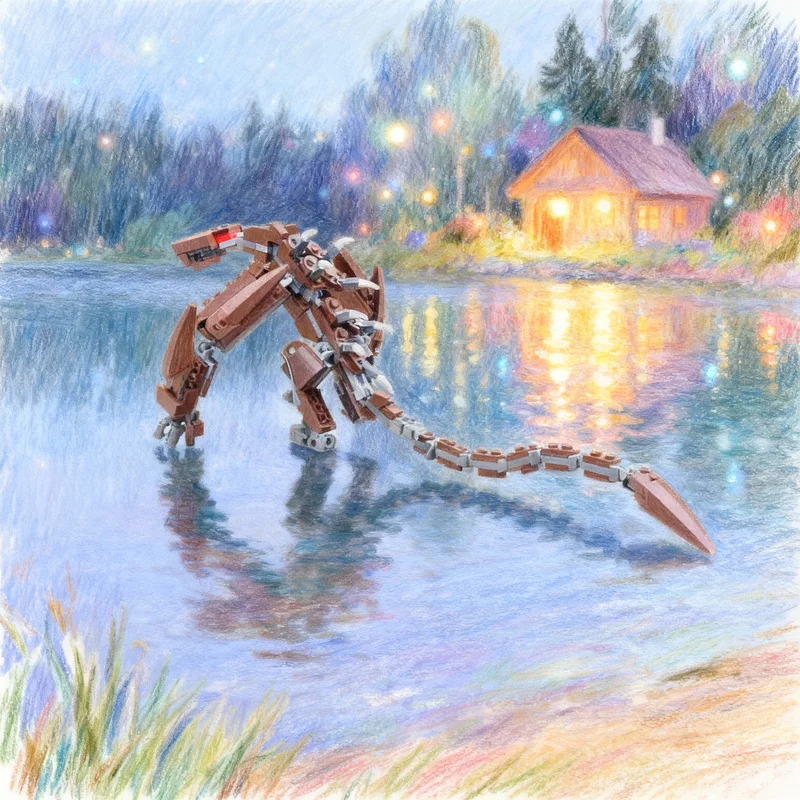 

220 деталей MOC MonsterVerse Fanfiction Mutaro 1: Конструктор-модель, архитектурная игрушка для сборки, идея для рождественского подарка, развивающая игрушка