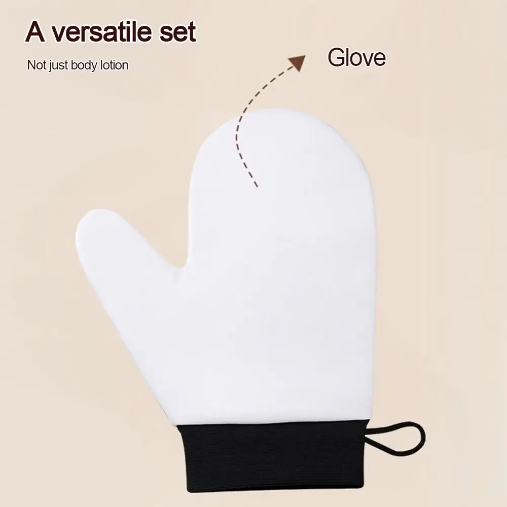 Leather Self-Tanning Mitt Reusable Washable Body Lotion Glove Double-Sided Sunless Fake Tan Body Face Self Tan Glove