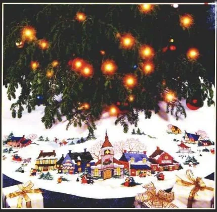 Christmas holiday tree skirt 82-41 Cross Stitch Embroidery Set Hobby Magic Room Decor Design A Bustling City Rainy Street