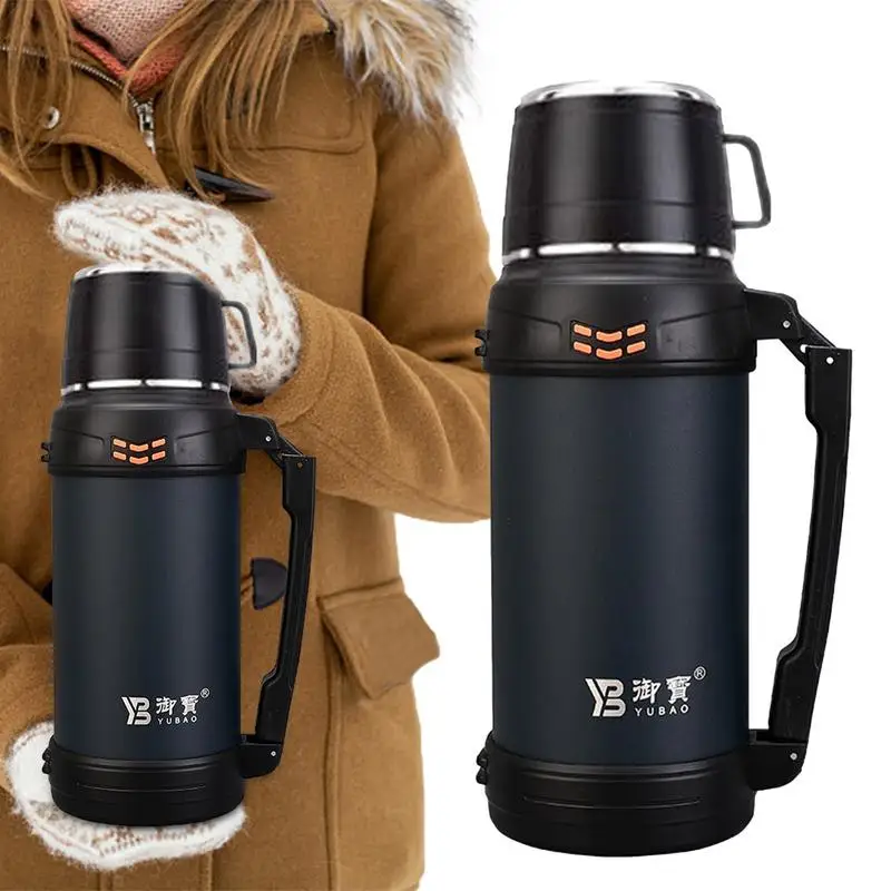 1.2L/1.6L/2L Large Thermos Bottle Vacuum Flasks Stainless Steel Insulated Water Thermal Cup Insulated Water Cup Insulated Cup