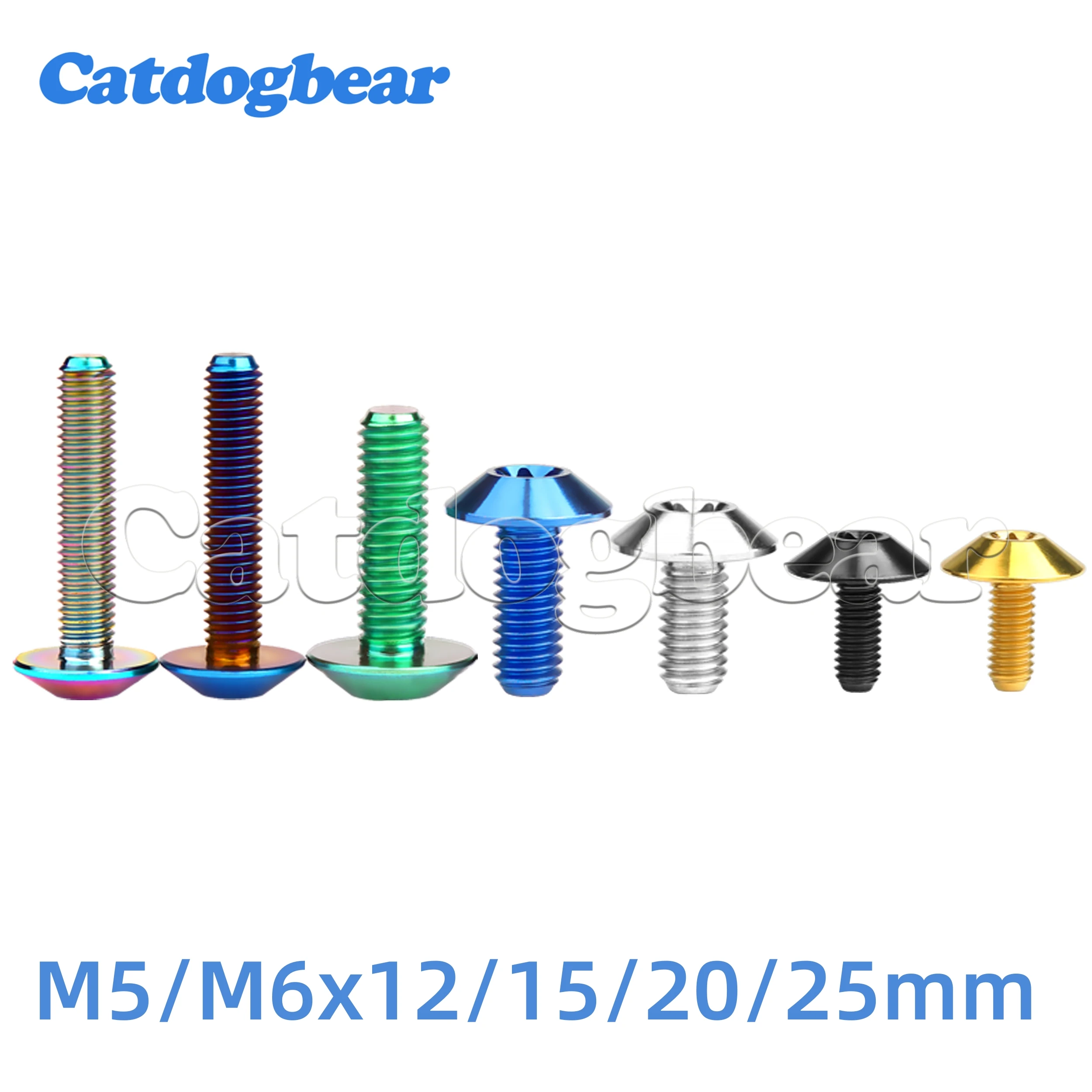 

Catdogbear 4 шт. титановый Ti M5/M6x12/15/20/25 мм звездообразный Болт С Головкой зонта винты для велосипеда мотоцикла часть