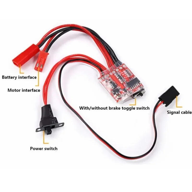 Bidirectional brush ESC with brake 10A 20A 30A Non-brake switchable RC RC model car boat