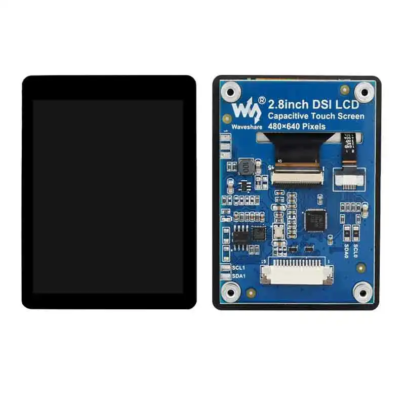 라즈베리 파이 2.8 인치 DSI MIPI LCD 정전식 터치 디스플레이, 480 × 640 IPS 광학 본딩 스크린