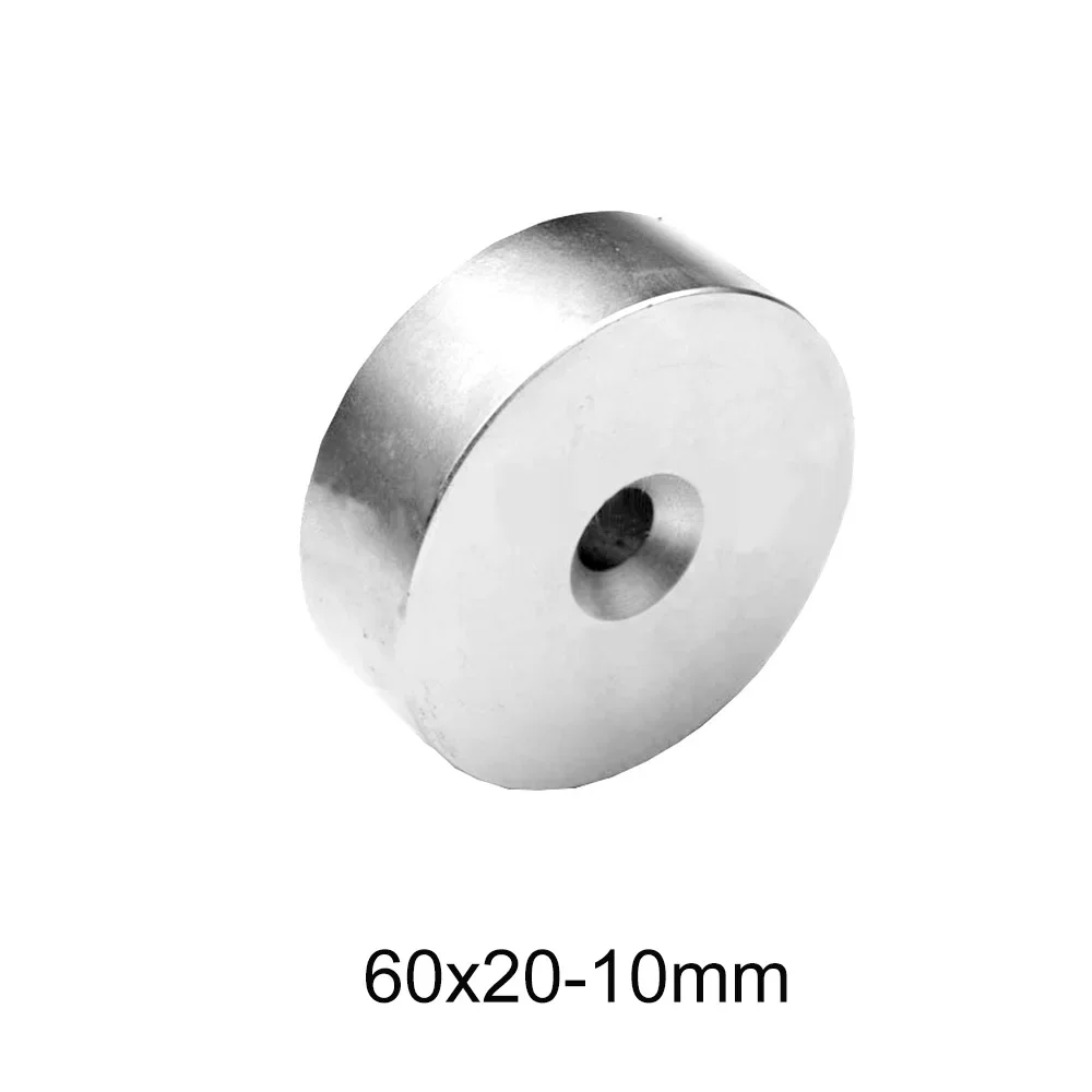 60x20-10mm Big Strong Neodymium Magnet 60*20 Hole 10mm Round Countersunk Magnet 60x20-10 Permanent NdFeB Magnet 60*20-10