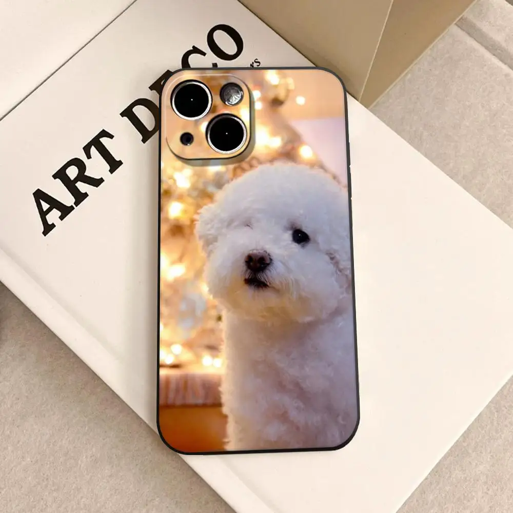 

HD Cute Cartoon Bichon Frise Celular Mobile Phone Cases For iPhone 17 Air 16 15 14 12 13 11 Pro MAX Plus SE2020 Coque Fundas