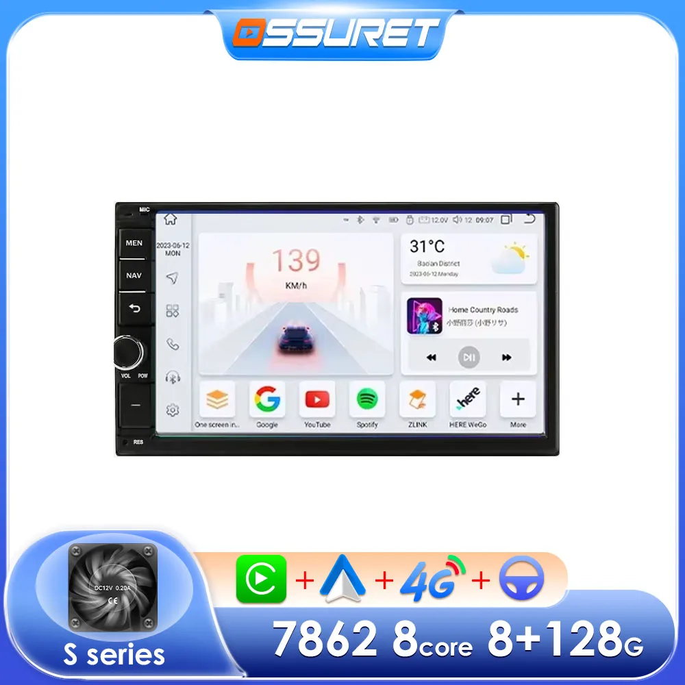 Android Car Multimedia Radio Universal CAR Player 2din Autoradio Video for Nissan Toyota Ford VW USB 7inch Carplay GPS Navi