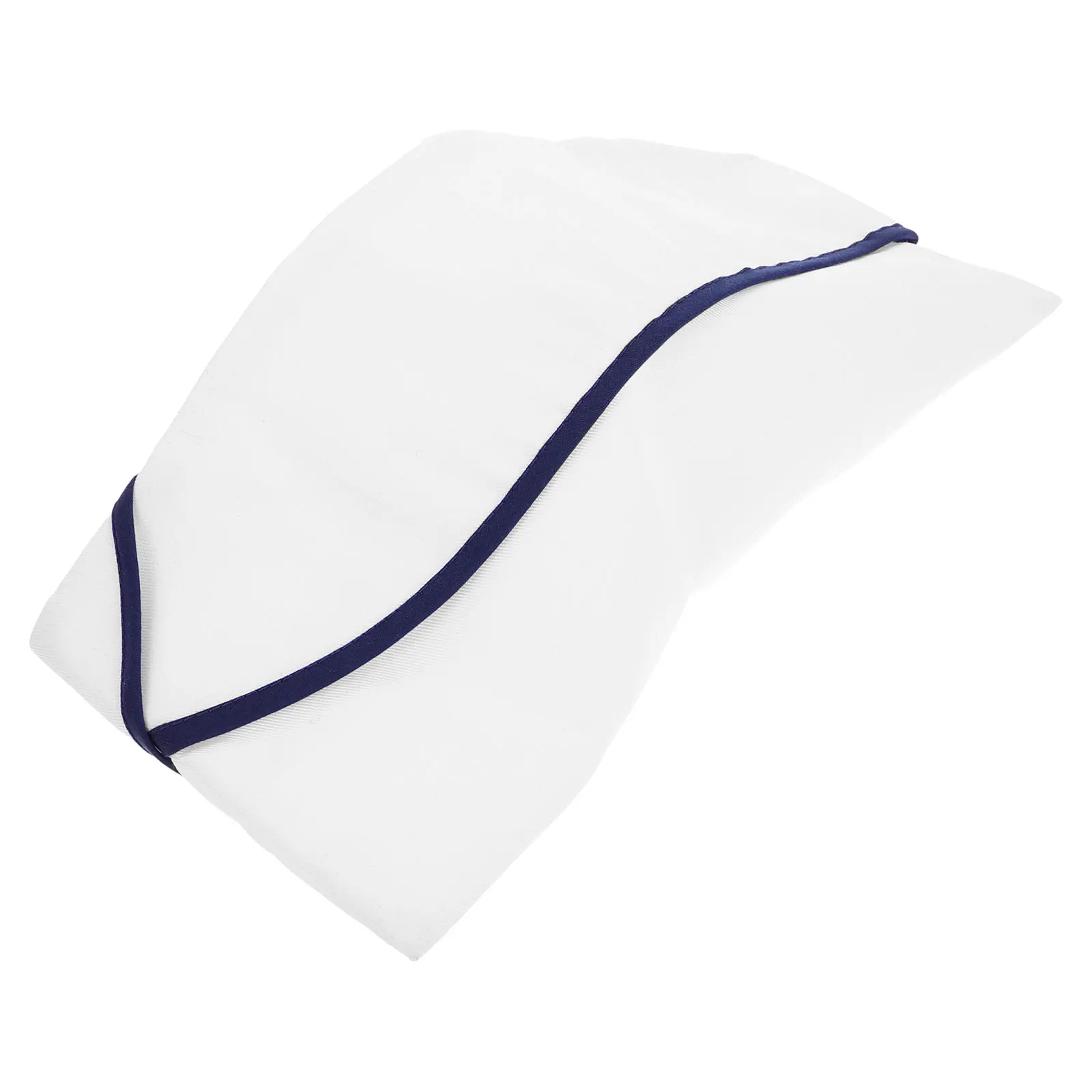 

Chef Hat Unisex Kitchen Cap Breathable Material Food Service Hats Hotel Work White Blue Stripe Oil Protection Long Hours
