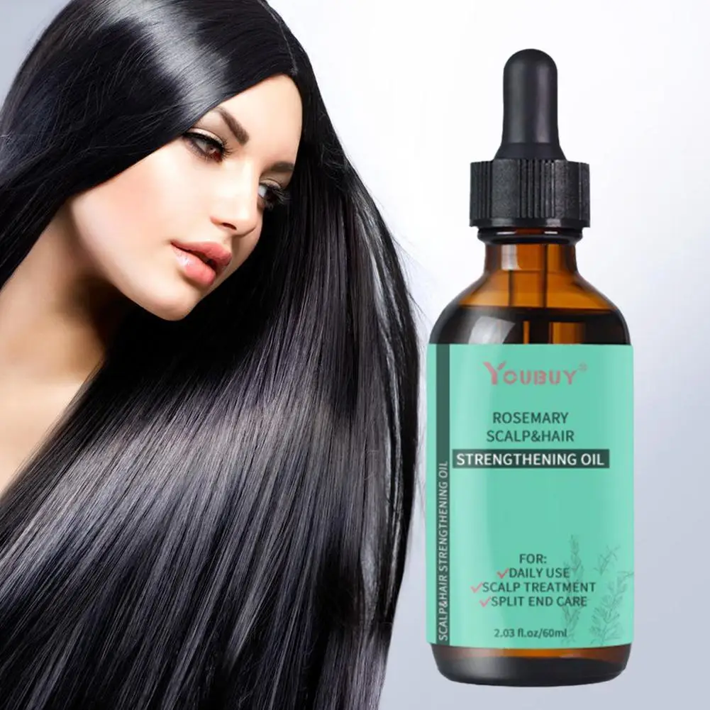 Rosemary Hair Care Essential Oil Fast Regrowth Anti Scalp Repair Women Men Nourishing Treatment Soothing Loss Hair 60ml Oil P6F3