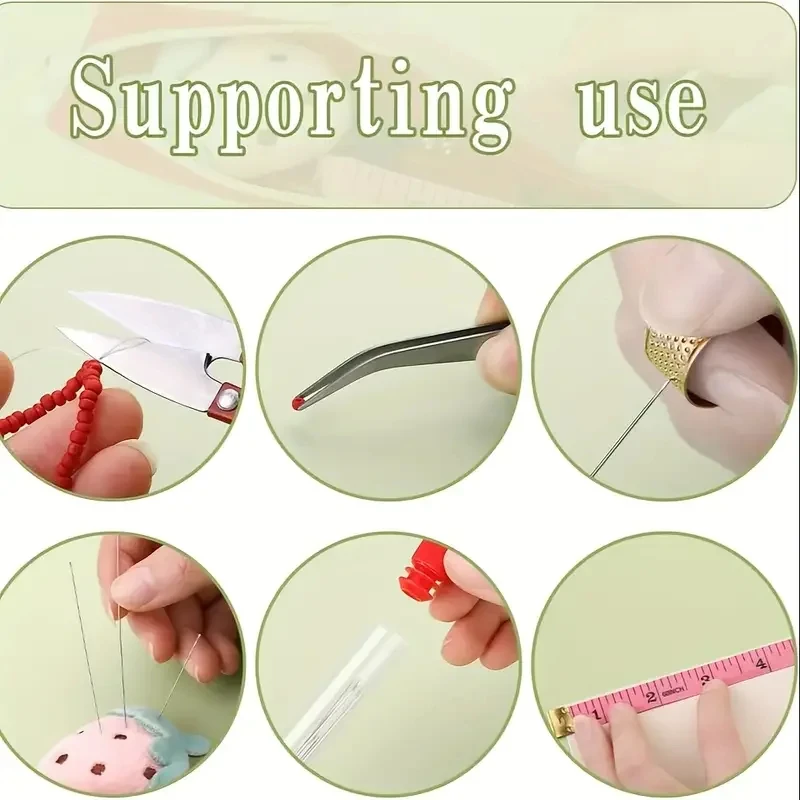 5/50Pcs Beading Needles Kit With Storage Box Bracelet Necklace Jewelry Making Tools DIY Handmade Craft Accessories Se