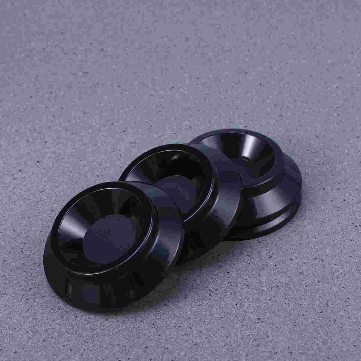 4PC Piano Mats Upright Piano Caster Cups Solid Furniture Piano Caster Cups Non-Slip Anti-Noise (Black)