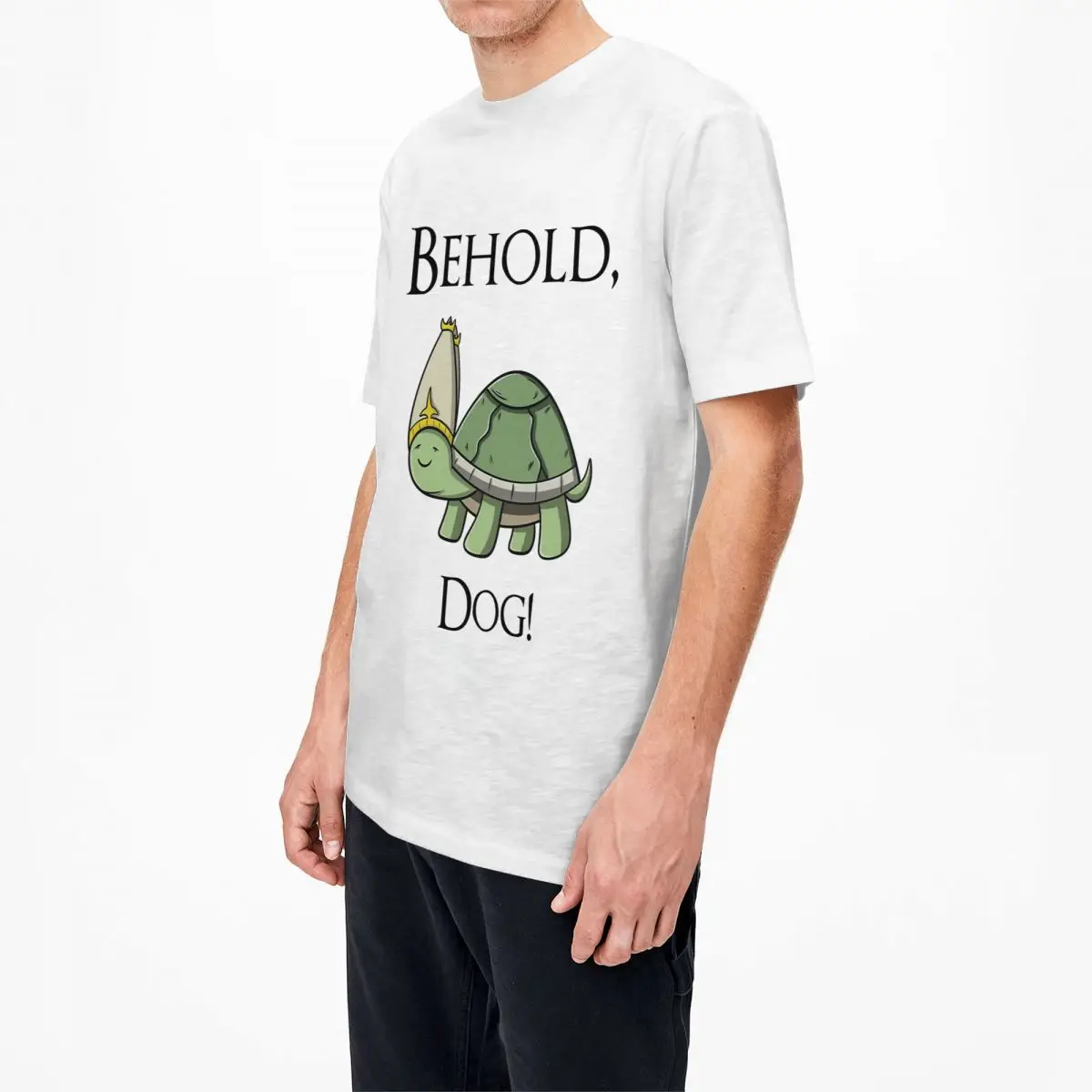 Haikyuu T-Shirt Eldened Ringed Behold Dog 100% Cotton T Shirts Game Trendy Cool Tshirt for Mens Summer Casual Short Sleeve Tops