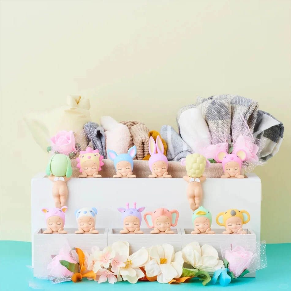 Sunny Angel Mini Figures series Hippers Blind Box Mysteries Kawaii Ornament Doll Kid Phone Decoration Cute Christmas Gift