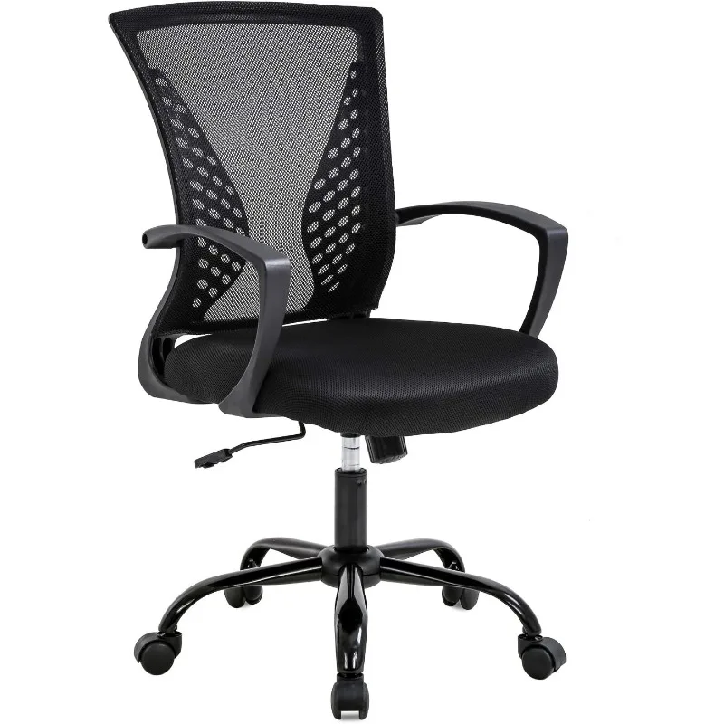 Office Chair Ergonomic Desk Chair Mesh Computer Chair with Lumbar Support Armrest Mid Back Rolling Swivel Adjustable Task