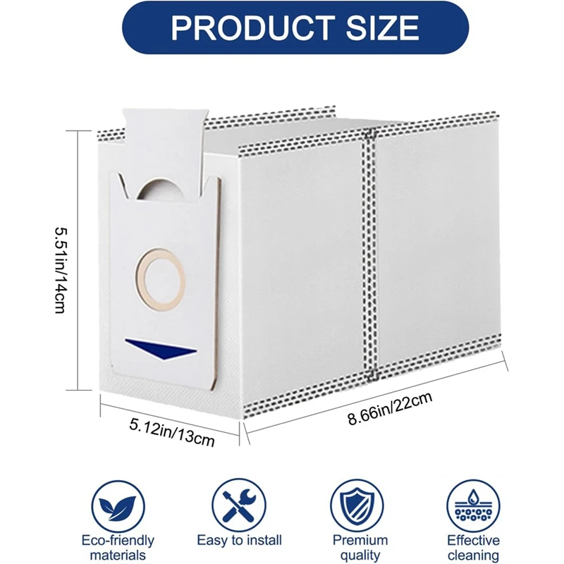 AC66 10 упаковок сменных мешков для пыли Yeedi M12 PRO + для Ecovacs DEEBOT T30 Omni T30 PRO MAX, мешки для пылесоса