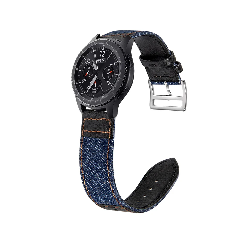 Nylon Leather Watchband For Garmin Vivoactive 4 Sport Wrist Band Strap for Garmin Venu 2 22mm Watch Band Bracelet