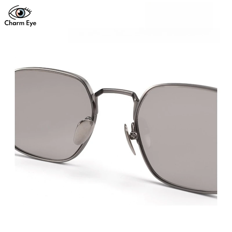 2025 جديد الرجال النساء موضة نظارات شمسية خفيفة للغاية شخصية مضلع في الهواء الطلق ظلة الاستقطاب التيتانيوم النقي نظارات شمسية #2